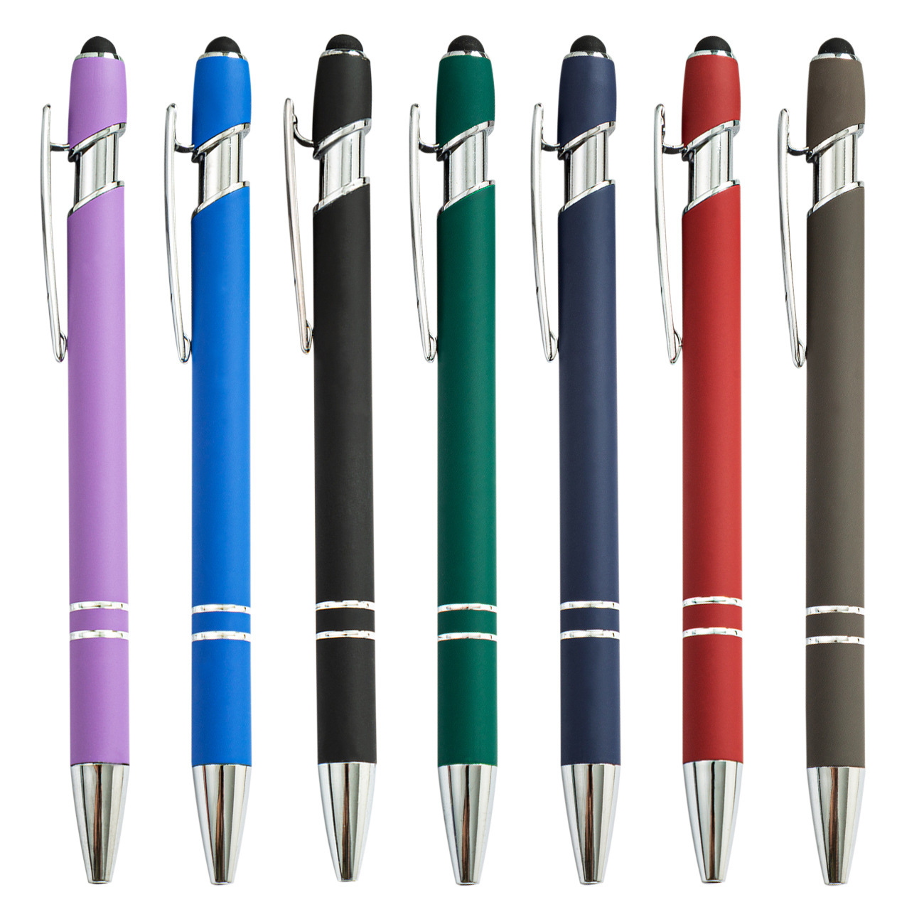 Office Supplies Stationery Promotional Novelty Luxury Metal Colored Pen Custom Stylus Ball Pens Branded Ballpoint Pens With Logo