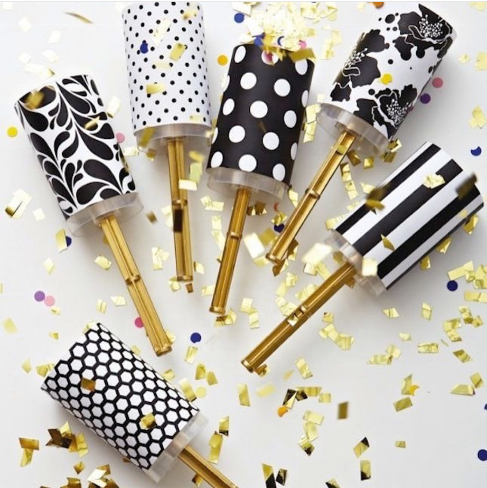 Eco-friendly Wedding Christmas Gender Reveal Favors Mini Party Popper Handheld Push Pops Confetti