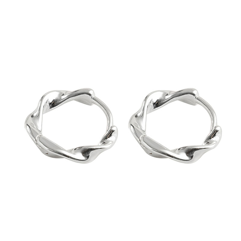 925 Sterling Silver Hot Sale Korean Twisted Earrings Simple Temperament Exquisite Hot Semale Sexy Jewelry Gift