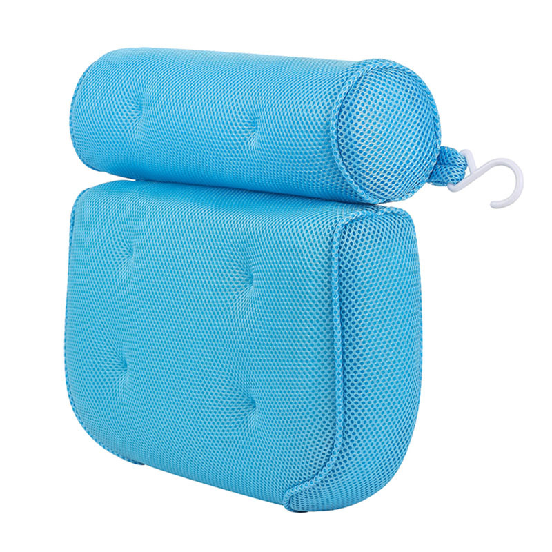 Bath pillow spa 3D mesh pillows with suction cup for tub in bathroom bathing pillow