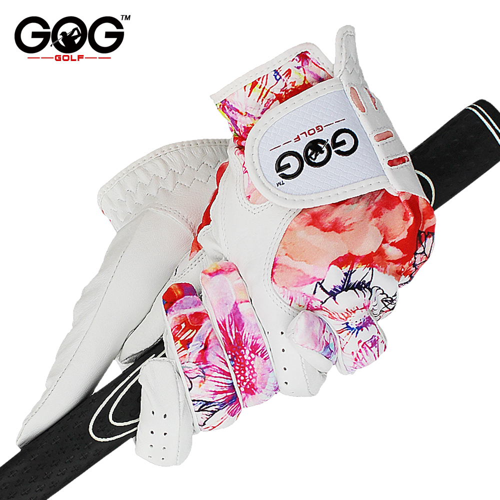 Wholesale Colorful Premium Quality Female Left Hand Right Hand Golf Cabretta Leather Golf Gloves Sheepskin
