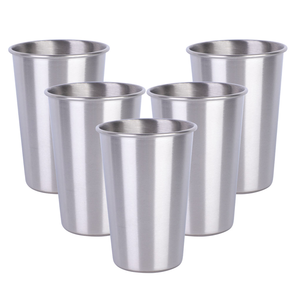 Cheap 16oz Shatterproof Single Wall Glass Stainless Steel True Pint Camping Cup for Beer Tumbler