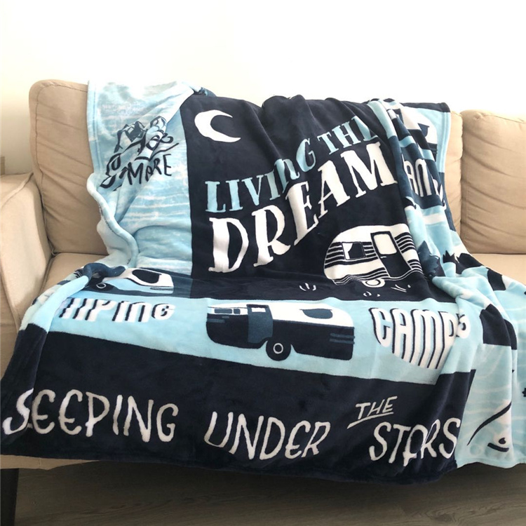Wholesale Four Season Hot Sale My Dream Printed Flannel Fleece Travel Baby Blankets