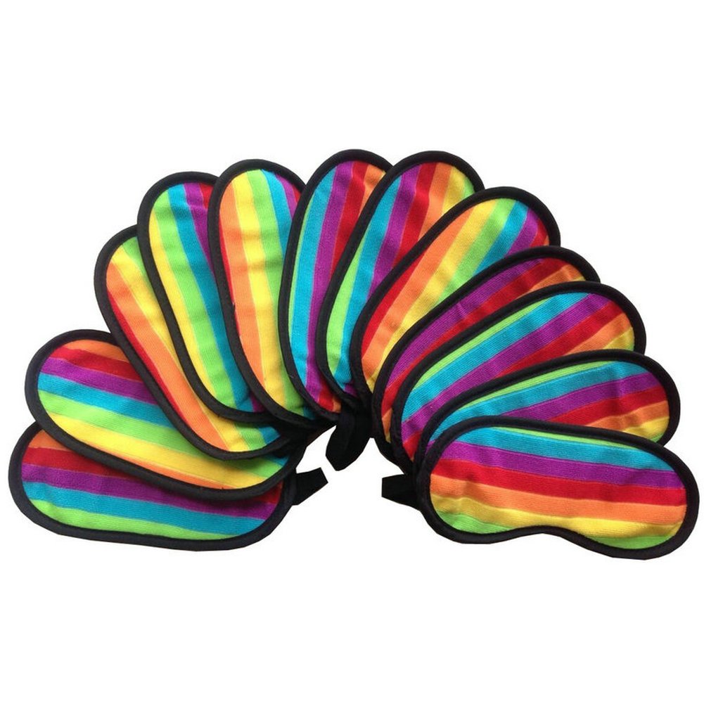 Custom Cheap Rainbow Color Eye Sleep Covers Sleep Blindfold For Sleeping