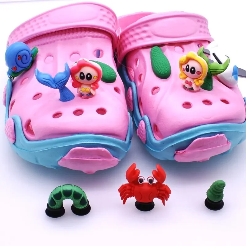 American Hot Selling Factory Wholesale 3d Soft PVC Clog Shoe Charm Cute Fashion Shoe Accessories