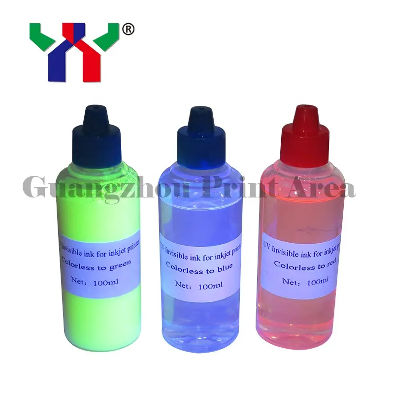High quality special ink for inkjet printer,UV invisible ink,colorless to red