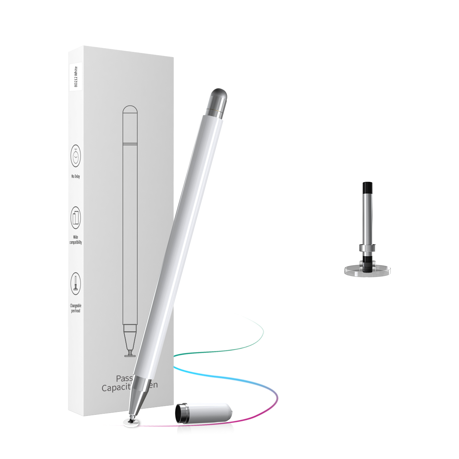 Заводской мобильный телефон Android Smart Pencil Универсальный 2 в 1 стилус для планшета для рисования емкостный экран Caneta Touch Pen