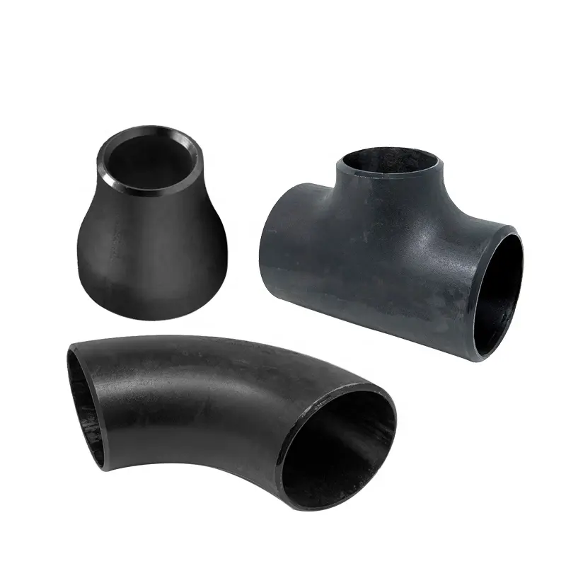Black steel smls sch40 sch80 elbow tee pipe fitting