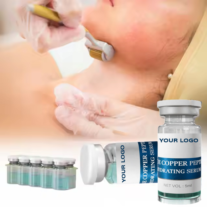 Whitening Blue Copper Peptide Triple Peptide Copper Lyophilized Powder Serum for Algae Peeling SPA ProductTreatment