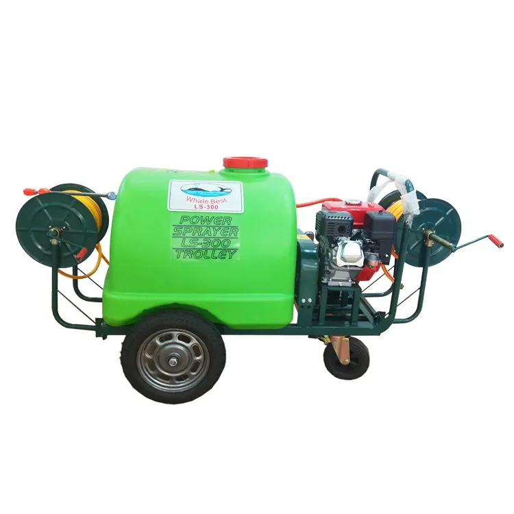 300L Agricultural Trolley Sprayer Gasoline Engine Irrigation or Pesticide Sprayer Machine with wheelbarrow