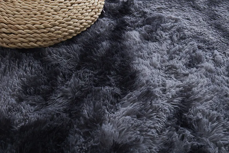 Floor Carpets And Rugs Amazon Hot Selling Soft Tie Dye Modern Floor Mat Home Decor Shaggy Fluffy Living Room PV Fleece Rug