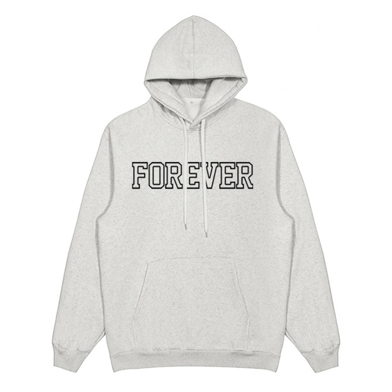 2021 Simple Solid Color Custom Loose Letter Embroidery Long-Sleeved Cotton Soft Unisex Hoodie
