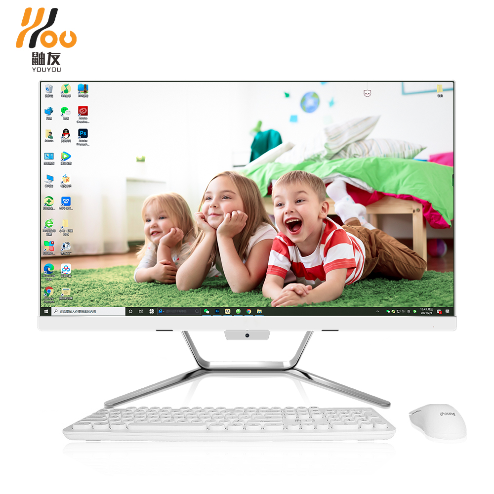 YouYou 21,5 24 "1920*1080 hd сенсорный экран ЦП core i3 i5 i7 ОЗУ 4g 8gssd 240g 480g Рабочий стол aio с камерой все в одном ПК