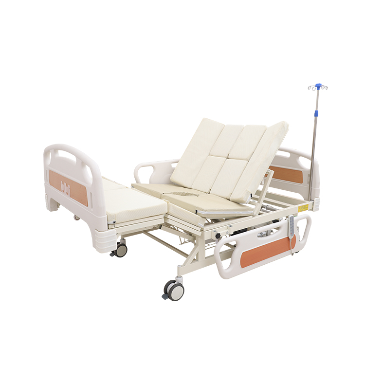 Factory ICU electric five-function nursing bed with toilet