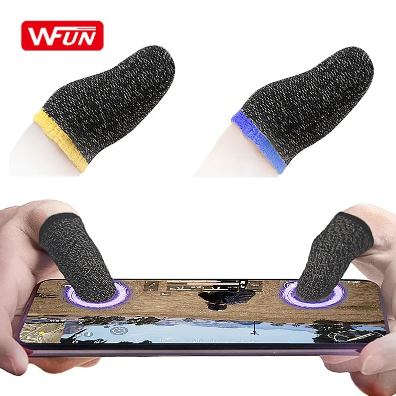 2PCS Beehive Slip-proof Sweat-proof Professional Touch Screen Thumbs Finger Sleeve for Pubg Mobile Phone Game Gaming Sleeve