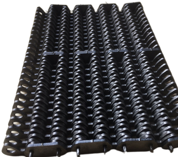 Centre guide silent tooth conveyor chain for glass