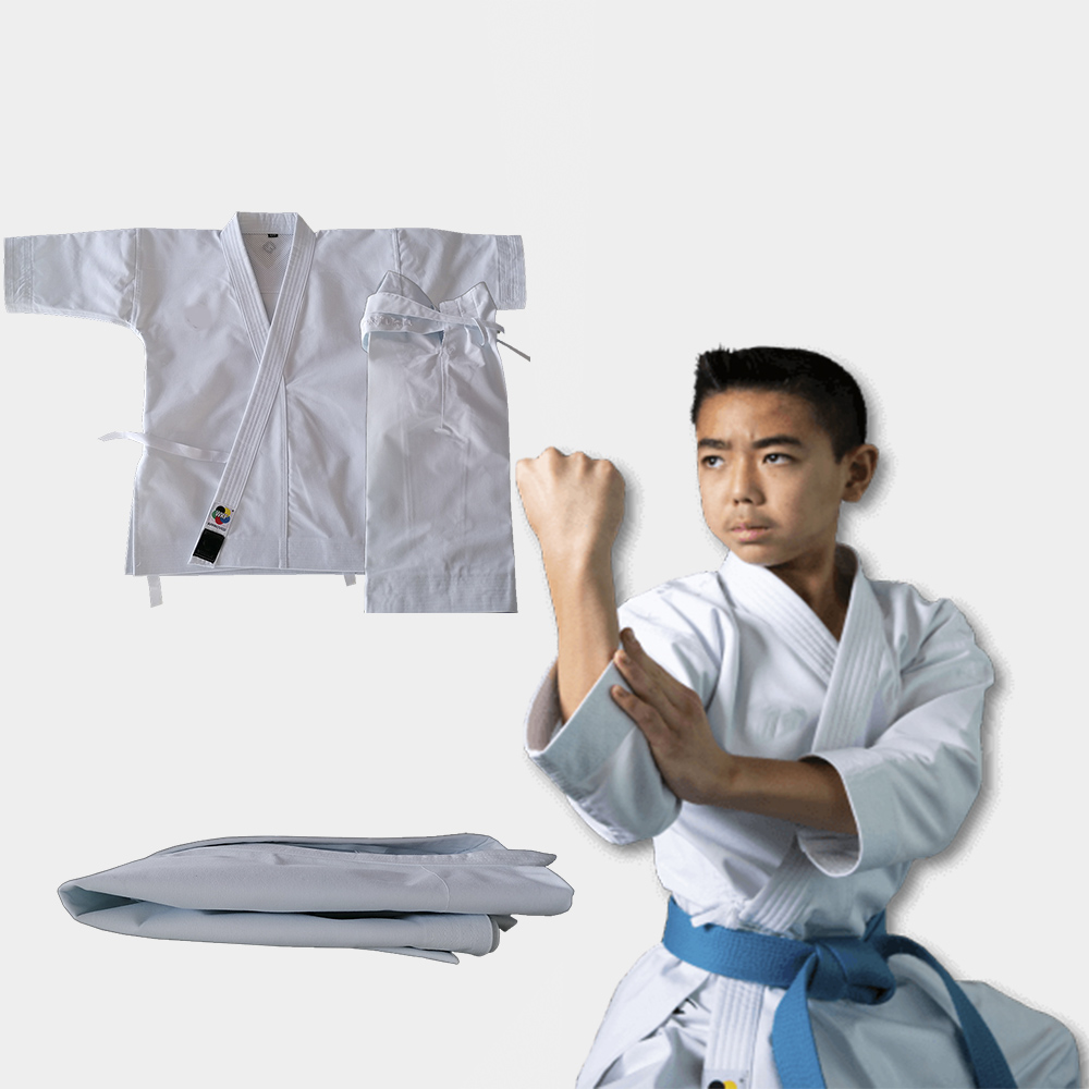 Оптовая продажа, холщовая ткань wkf karate gi KATA KARATE suit с пользовательским логотипом