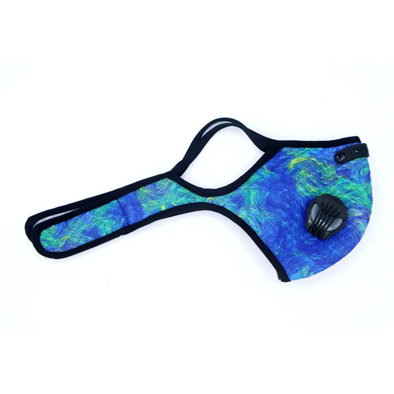 Sublimation printed pattern design Face cover Dust mouth mask reusable breathable sport face mask