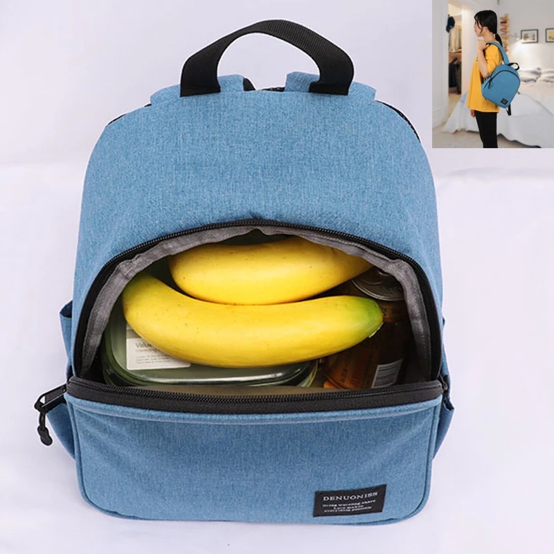 Hot Sale Gray Cooler Backpack Women Waterproof With Pockets For Child Mini Soft Thermal Backpack