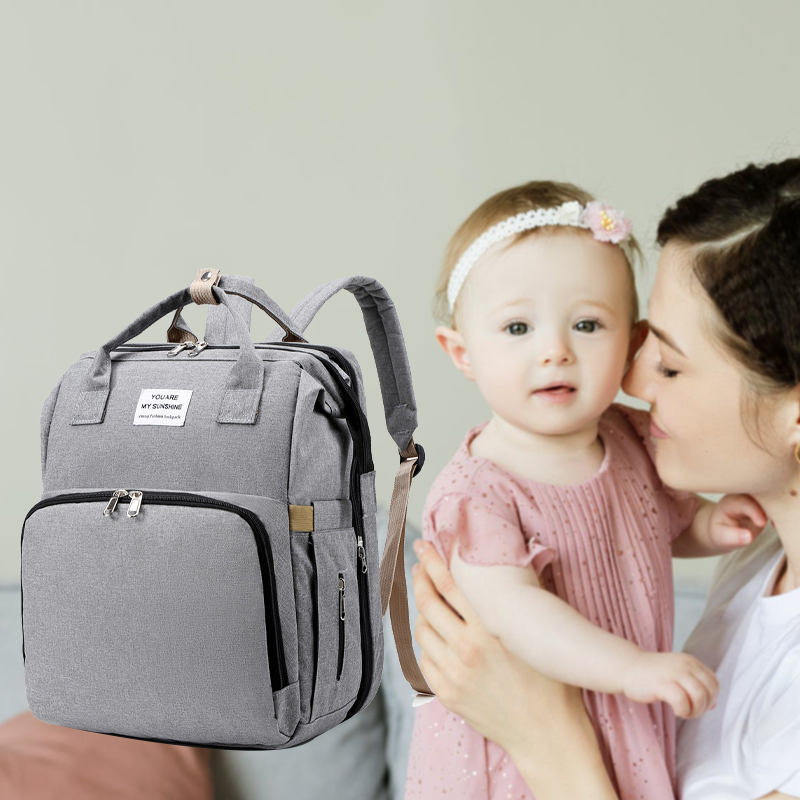 Waterproof Foldable Baby Diapers Bag Backpack Bed Mother Baby Bags Mommy Travel Baby Bed Diaper Bags