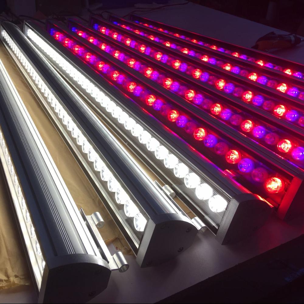 Китай открытый затемнения 36 Вт IP65 встраиваемые водостойкие полосы wallшайбы RGB DMX линейный светодиодный настенный светильник