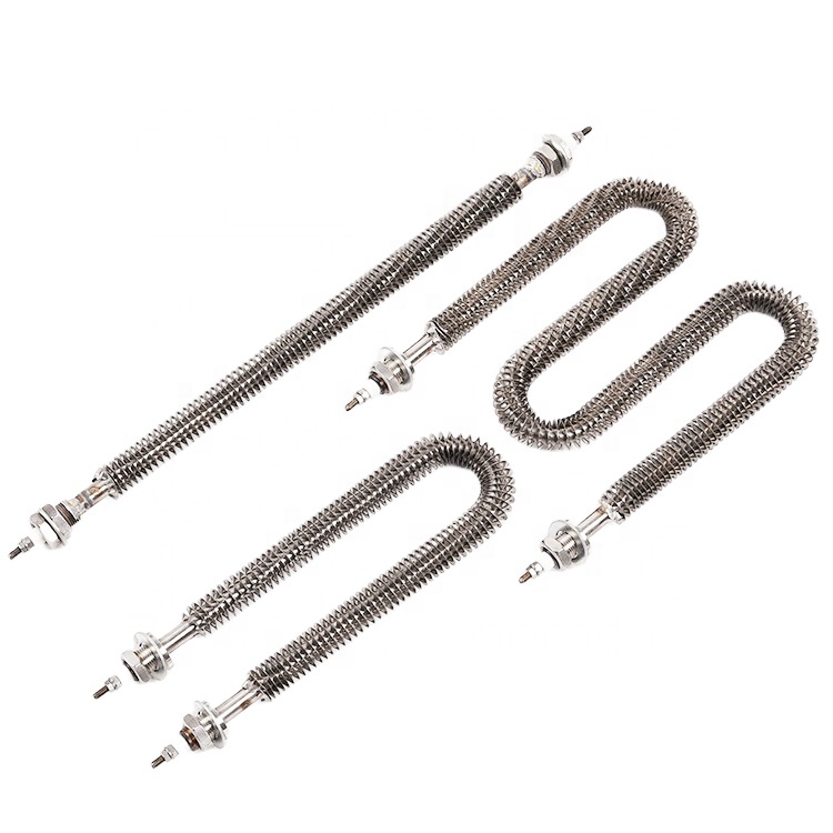 U/W/I shape Finned tubular air heater Tubular heating element Spiral tubular heating elements