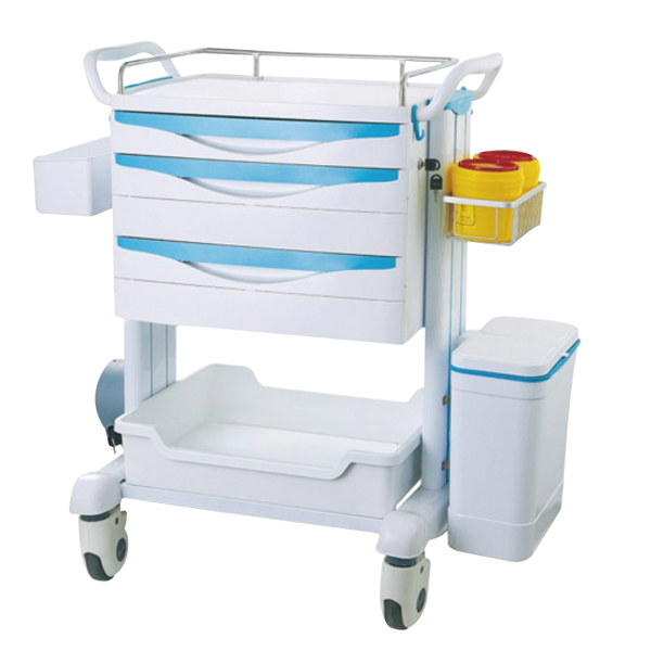 High quality Chinese manufacture medical furniture mobile medical emergency trolley cart