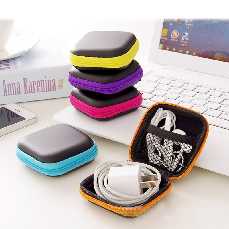 Mini Multifunction Case Earphones Storage Box Headset Data Line USB SD Card Bag Holder Phone Cable Organizer