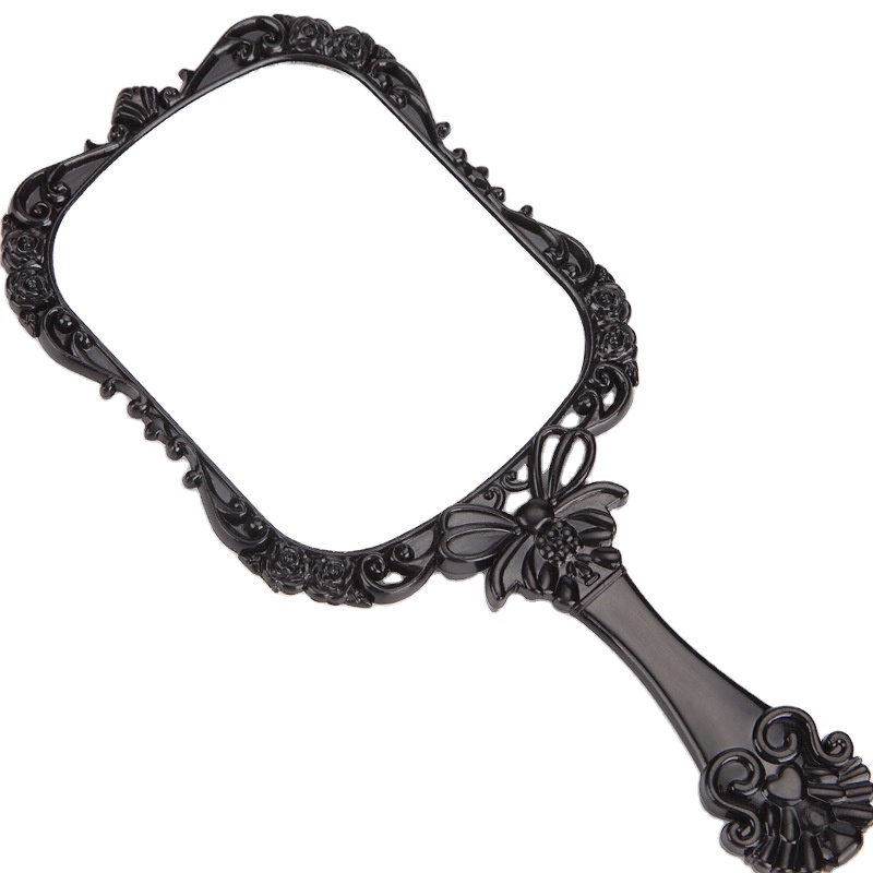 Salon retro Butterfly short handle cosmetic mirror fashion hand-held mirror