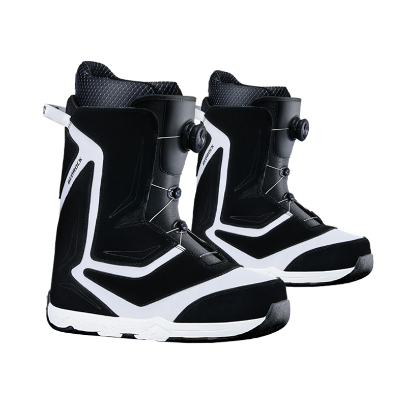 2023 Hot Selling Winter Sports Fancy Warm Anti-fur snowboard shoes Leather snowboard boots BOA wire buckle quick snowshoes