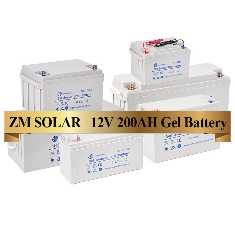 ZM03 Солнечный аккумулятор с гелевым 12v 100ah 150ah 200ah многократного цикла глубокого заряда-разряда свинцово-кислотной аккумуляторной батареи с 10 лет срок службы
