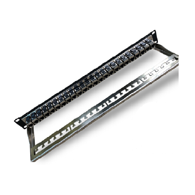 OEM 24 потра STP сетевой патч-панель 1U 19 дюймов проходят через патч-панель Cat6 патч-панель для IDC