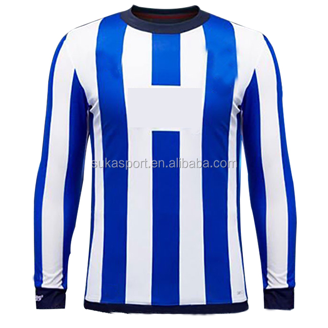 2019 Club World Rayados Monterrey jersey Blue white stripe Long sleeve mexico club soccer jersey football shirt set