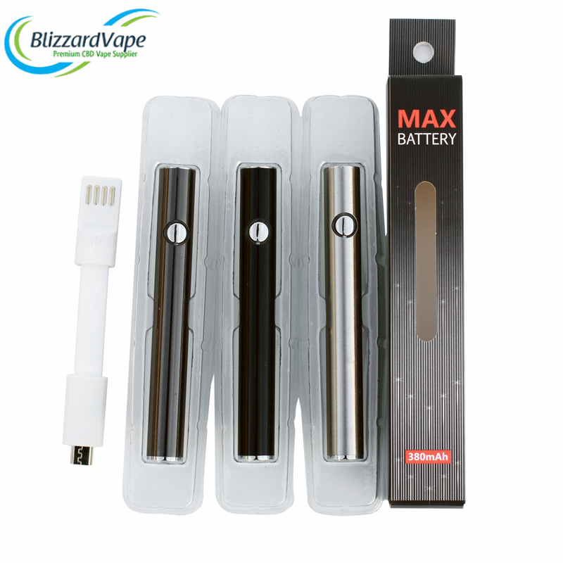 Пользовательский 380MAh Предварительный нагрев 510 Cbd Max Vape аккумулятор с переменным напряжением