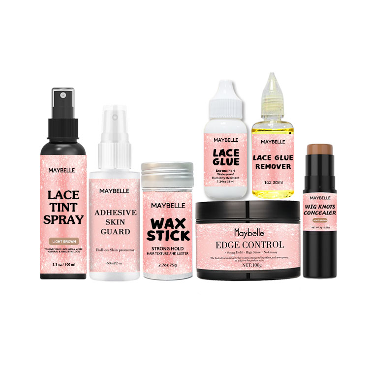 Private Label Hot Sale Custom Hair Styling Edge Control Wax Stick Remover and Lace Glue Lace Tint Spray Wig Knots Healer