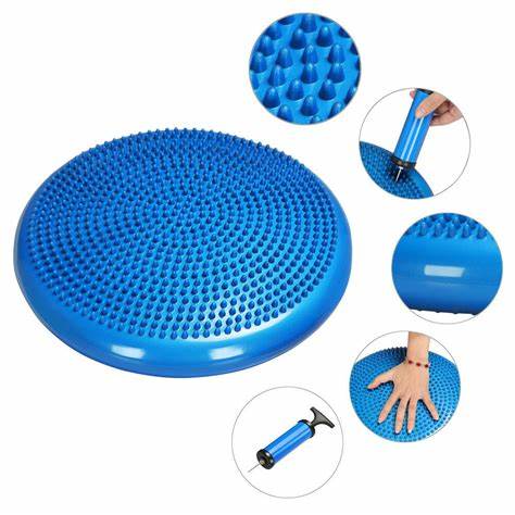 Yoga Balance Pad Inflatable Cushion Disc Thickened Yoga Balance Training Pad Balance Disc Wobble Cushion
