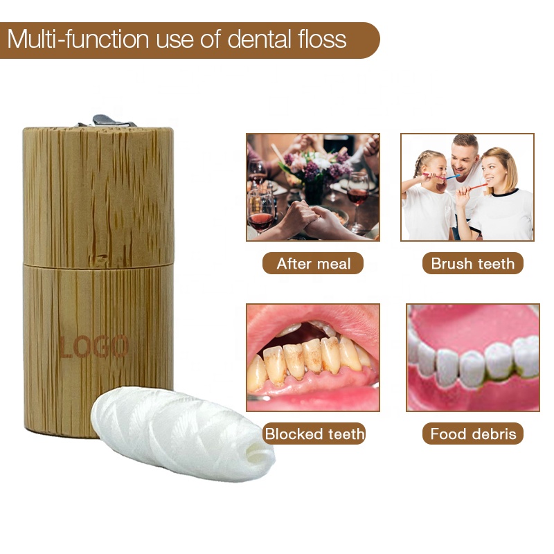 HEYAMO Low MOQ Green Organic Natural Vegan Biodegradable Dental Flosser Free Sample Corn Carbon Bamboo Charcoal Dental Floss