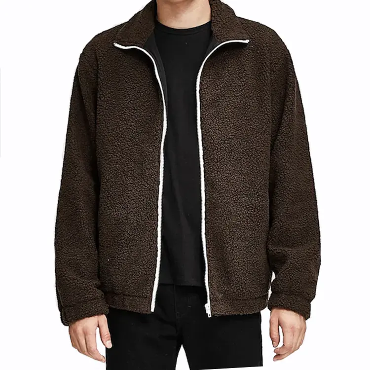 High Quality Luxury Zipper Winter Coat Custom Apache Fleece Wool Jackets for Mens