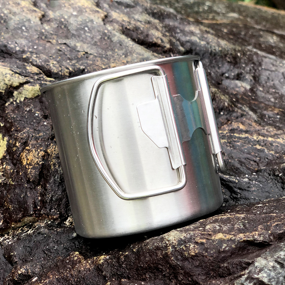 practical Stainless Steel Camp Port Cup, Outdoor mouth cup, cup portable foldable beer drink cup