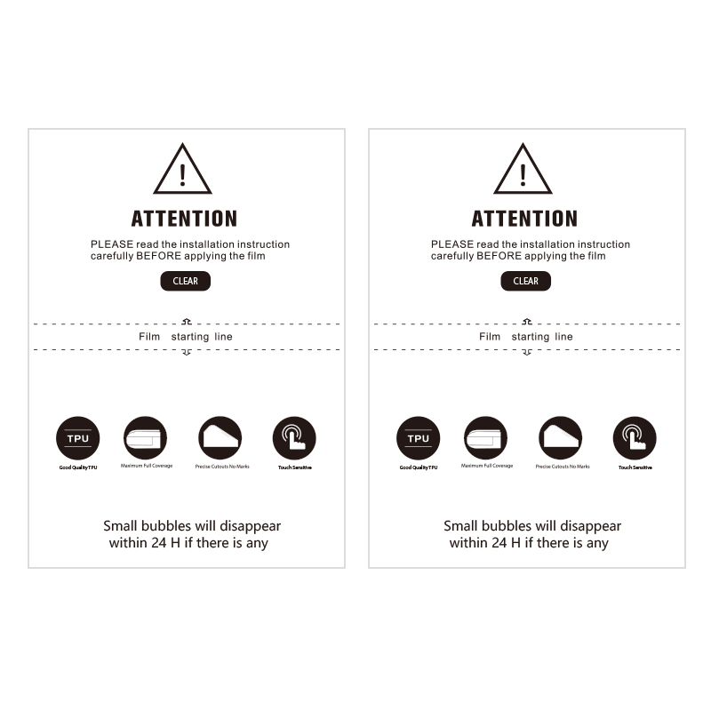 Factory Direct Supply 120*180mm HD Screen Protector Good Quality TPU Hydrogel Material Screen Protector HD Cutting Film Sheet