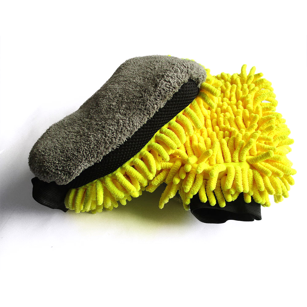 Waterproof Car Wash Microfiber Chenille Gloves Thick Car Cleaning Mitt Wax Detailing Brush Auto Care Double-faced Glove