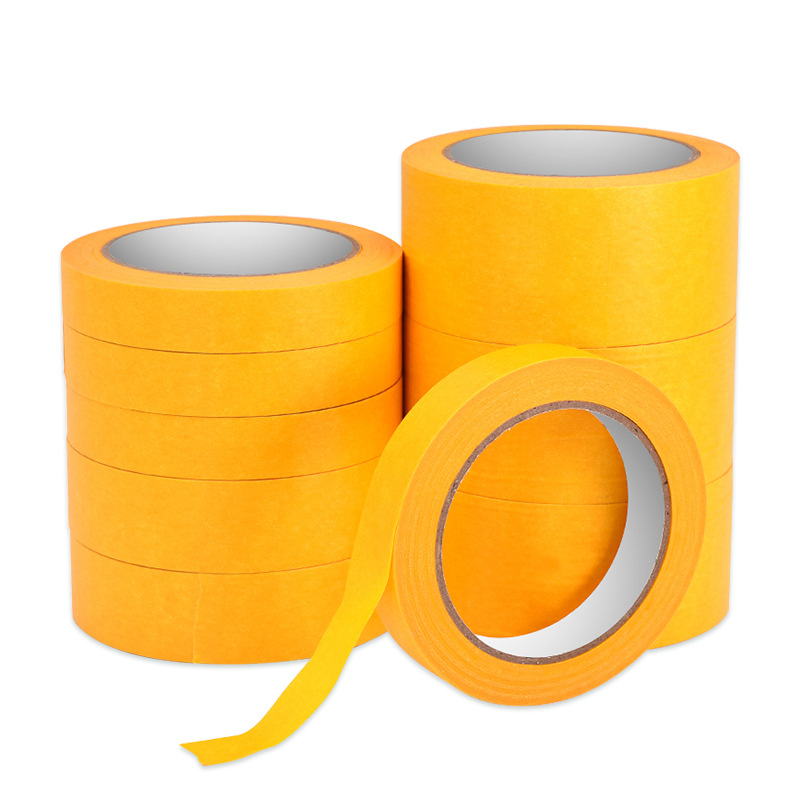Wholesale Cheap Price Rolls custom Surface Protection Yellow 50m Length Precision Adhesive Paper & Film Masking Tape
