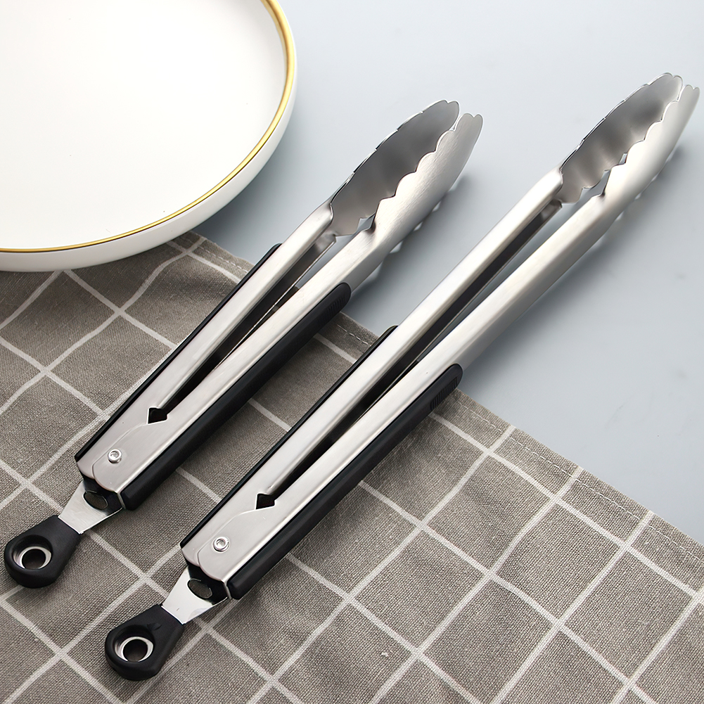 Stainless Steel Barbecue Food Tongs High Temperature Resistance Meat Baking Long Tong
