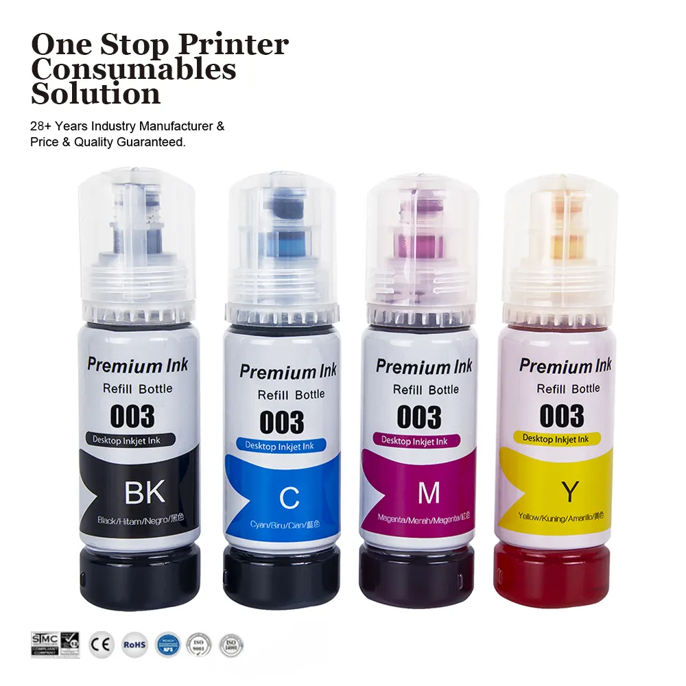 INK-POWER 003 Color Compatible Bottle Water Based Refill Tinta Dye Ink for Epson L3110 L1110 L3100 L3116 L3150 L3156 Printer