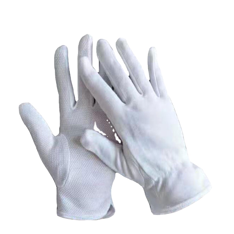 White cotton soft stretch gloves etiquette jewelry antique gloves driving non-slip cotton gloves