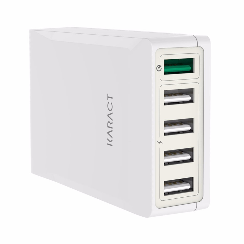 Karact QC3.0 5-с одним портом, настольная USB Смарт часы зарядное устройство адаптер
