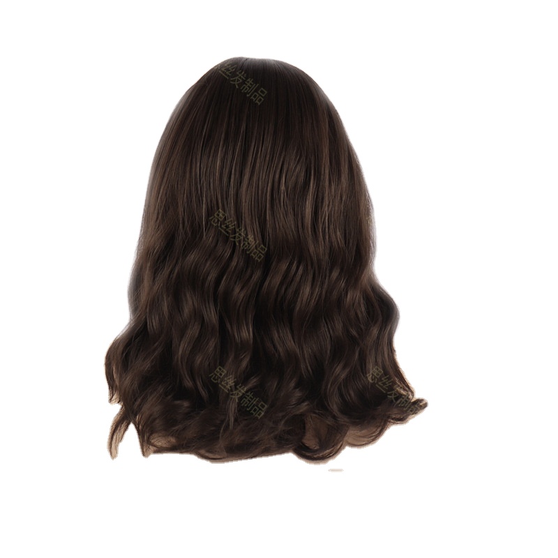 Wig lady with long bangs big wave bangs curly hair manufacturer spot wholesale
