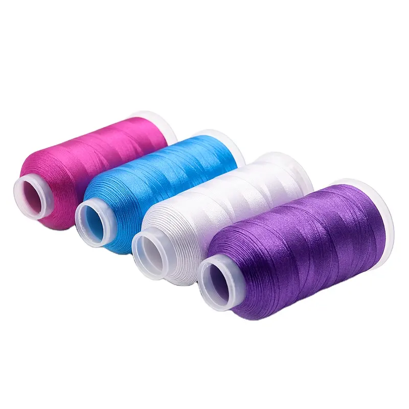 5000yards high speed  embroidery sewing thread 120d/2 silk reflective thread for embroidery