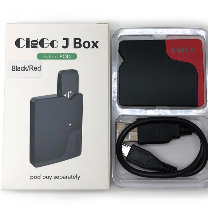Электронная сигарета, портативное зарядное устройство с USB-кабелем, индивидуальная pod-система, бокс-мод CigGo J, совместимая с vape pen
