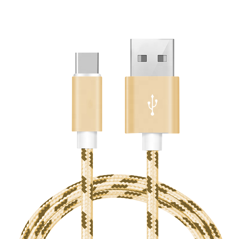 CE ROHS FCC 3ft тигровые полосы нейлоновые плетеные usb-кабели для передачи данных
